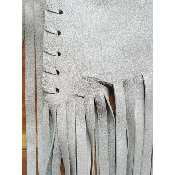 The Perfext NEW W Tags $1495 Women's Open Front Fringed Leather Jacket Size XS - Picture 4 of 9